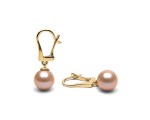 Perlen Ohrringe rosa<br>Perlen Gre<br>7.0 - 8.0 mm