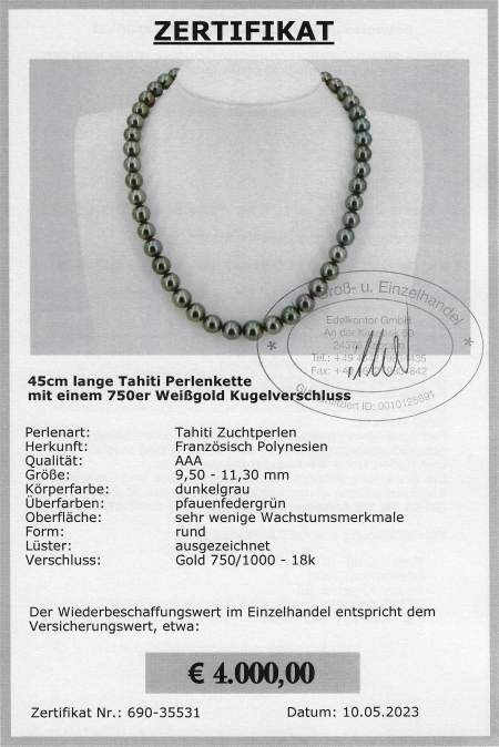 Tahitiperlen Perlenkette direkt online kaufen