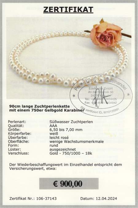 Swasser Perlenkette in 90cm online kaufen