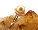 Südseeperlen Ring<br>Perlen Größe<br>10.0 - 11.0 mm