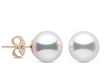 Perlenohrstecker weiß<br>Perlen Größe<br>8.0 - 9.0 mm